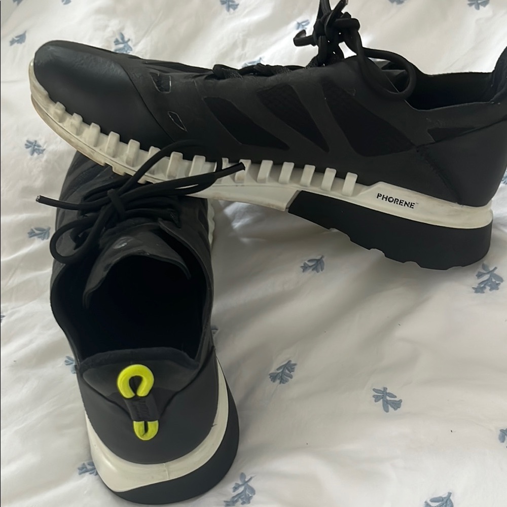 Echo Black and White Athletic Shoes with Chunky Sole